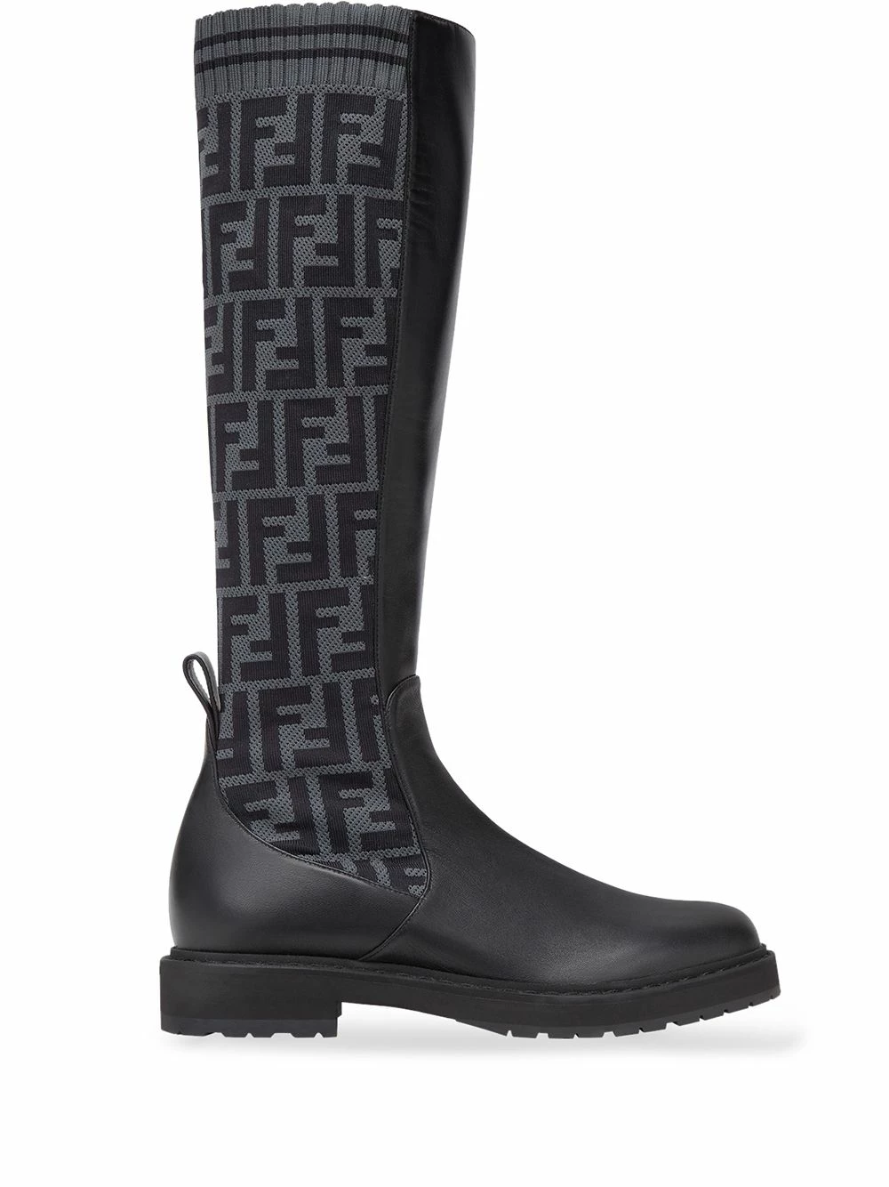 Promo β€οΈ Fendi FF logo pattern panel π₯Ύ boots of women π 3 Fendi FF-logo pattern panel boots