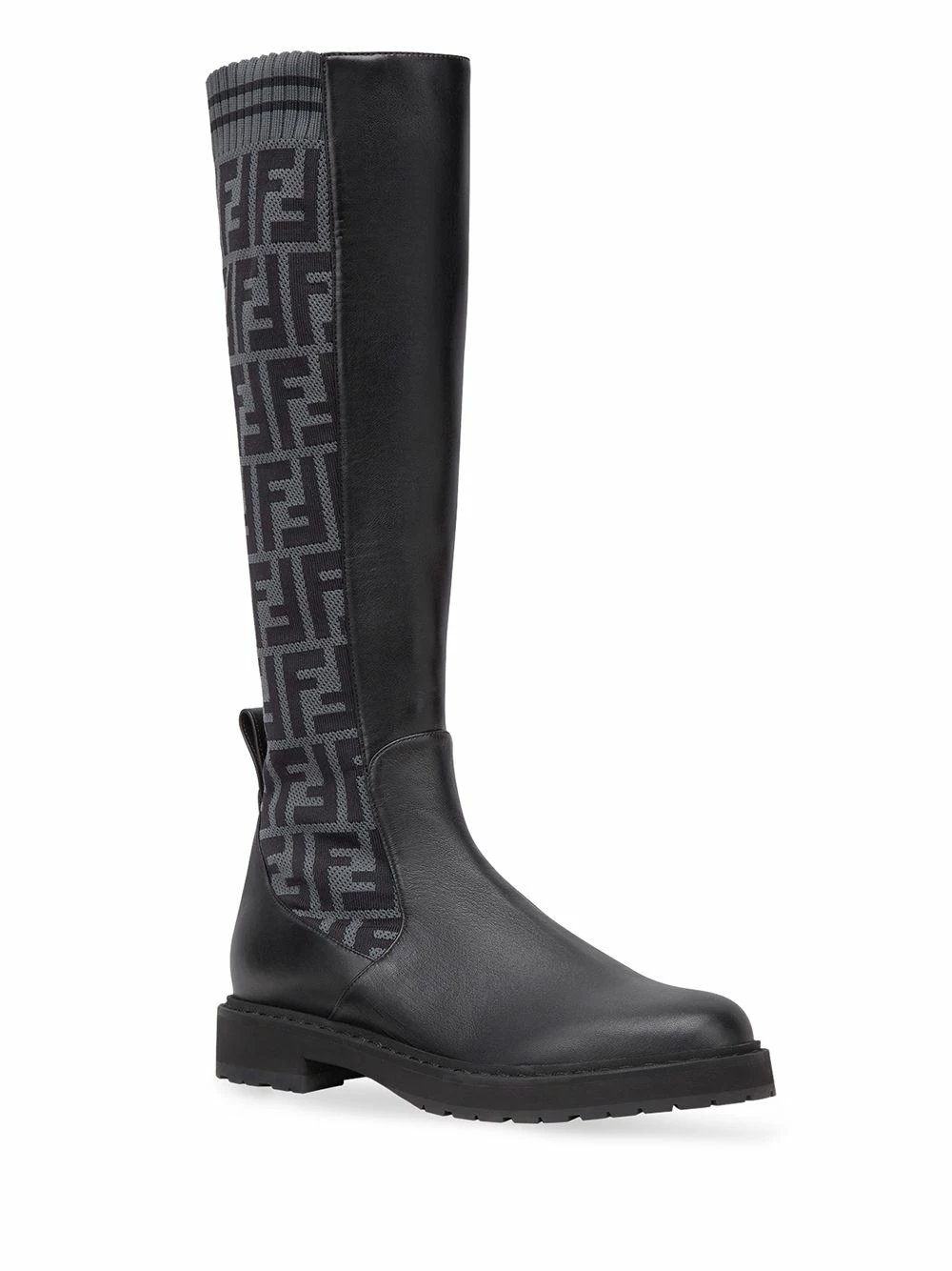 Promo β€οΈ Fendi FF logo pattern panel π₯Ύ boots of women π 4 Fendi FF-logo pattern panel boots