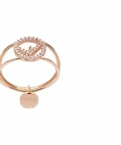 Fendi crystal detail pendant ring