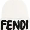 Fendi chunky knit logo beanie