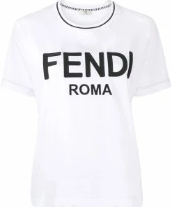 Fendi embroidered logo cotton T-shirt