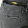Fendi straight-leg belted denim jeans