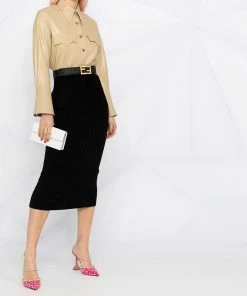 Fendi FF-print pencil skirt