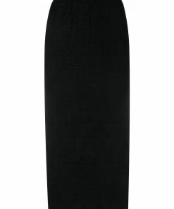Fendi FF-print pencil skirt