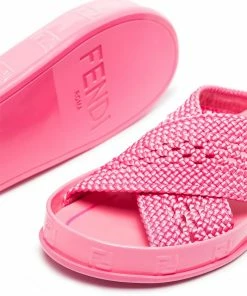 Fendi Fendi Reflections woven slides