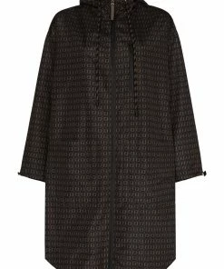Fendi FF Interlace oversized hooded coat