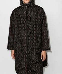 Fendi FF Interlace oversized hooded coat