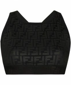 Fendi FF print sports bra