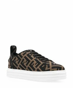 Fendi Rise logo-print flatform sneakers