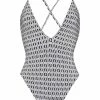 Fendi FF-motif U-neck swimsuit