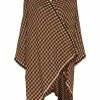 Fendi check wool poncho