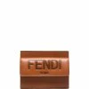 Fendi logo debossed flat pouch