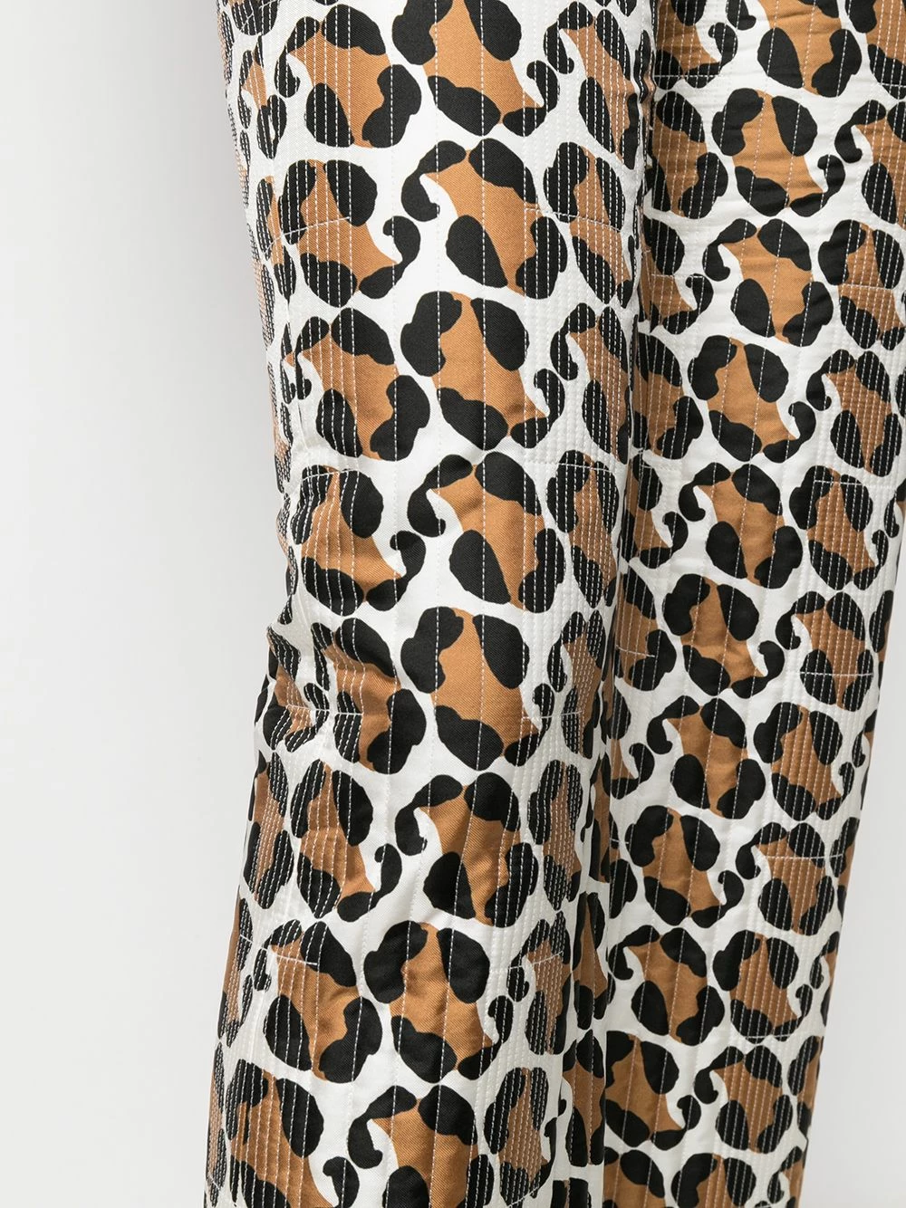 Best deal 𧨠Fendi Stitched leopard pattern trousers slacks of women π 7 Fendi stitched leopard pattern trousers