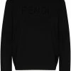 Fendi logo-embroidered cotton sweatshirt
