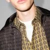 Fendi woven-effect monogram print shirt