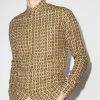 Fendi woven-effect monogram print shirt