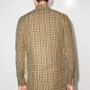 Fendi woven-effect monogram print shirt