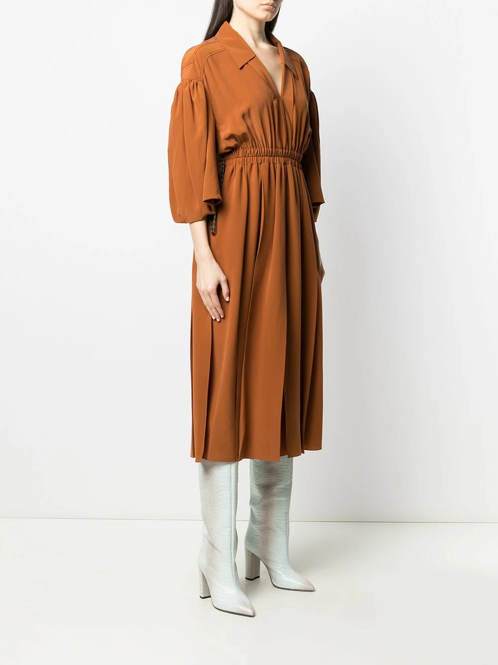 Best reviews of π₯° Fendi Open collar midi silk π dress day π dresses of women π 5 Fendi open-collar midi silk dress