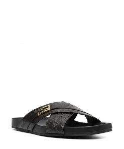 Fendi crossover strap sandals