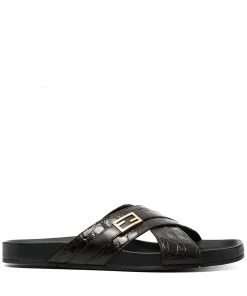 Fendi crossover strap sandals