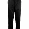 Fendi satin-finish stripe-detail trousers