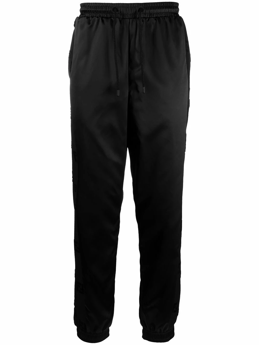 Discount 𧨠Fendi Satin finish stripe detail trousers sweatpants of men π₯° 3 Fendi satin-finish stripe-detail trousers