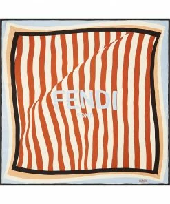 Fendi striped square scarf