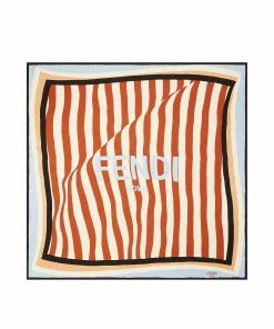 Fendi striped square scarf