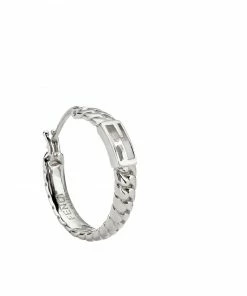 Fendi small baguette hoop earrings