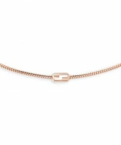 Fendi Baguette logo chain necklace