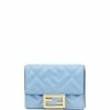 Fendi Micro Trifold embossed logo wallet