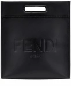 Fendi N-S embossed logo tote bag