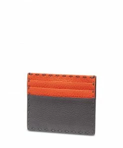 Fendi stitched two-tone cardholder