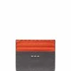 Fendi stitched two-tone cardholder