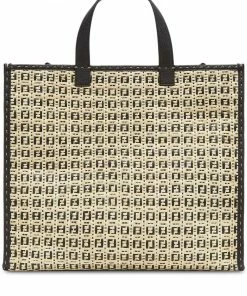 Fendi two-tone FF-logo tote bag
