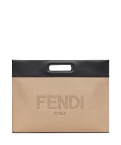 Fendi two-tone tote bag