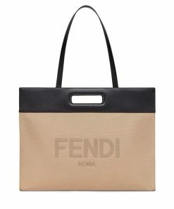 Fendi two-tone tote bag
