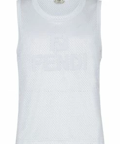 Fendi lettering logo tank top