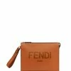 Flash Sale π Fendi Debossed logo wrist strap pouch clutch bags of men β 2 Fendi debossed-logo wrist strap pouch