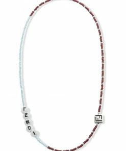 Fendi beaded enamel detail necklace