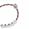 Fendi logo charm beads bracelet