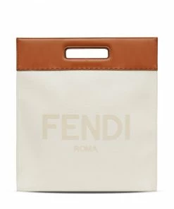Fendi N-S logo print tote bag