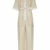 Fendi belted linen jumpsuit
