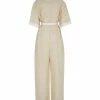 Fendi belted linen jumpsuit