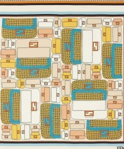 Fendi Baguette-print silk foulard