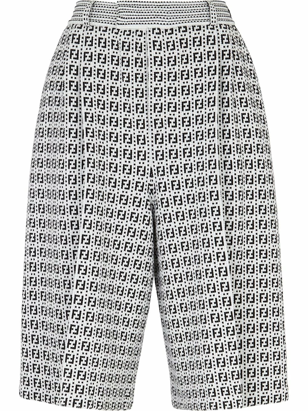 New β Fendi FF motif satraight leg Bermuda shorts knee-length shorts of women π 3 Fendi FF-motif satraight-leg Bermuda shorts