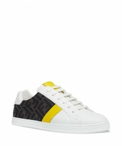 Fendi FF-logo print lace-up sneakers