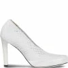 Fendi fishnet perforated slip-on pumps