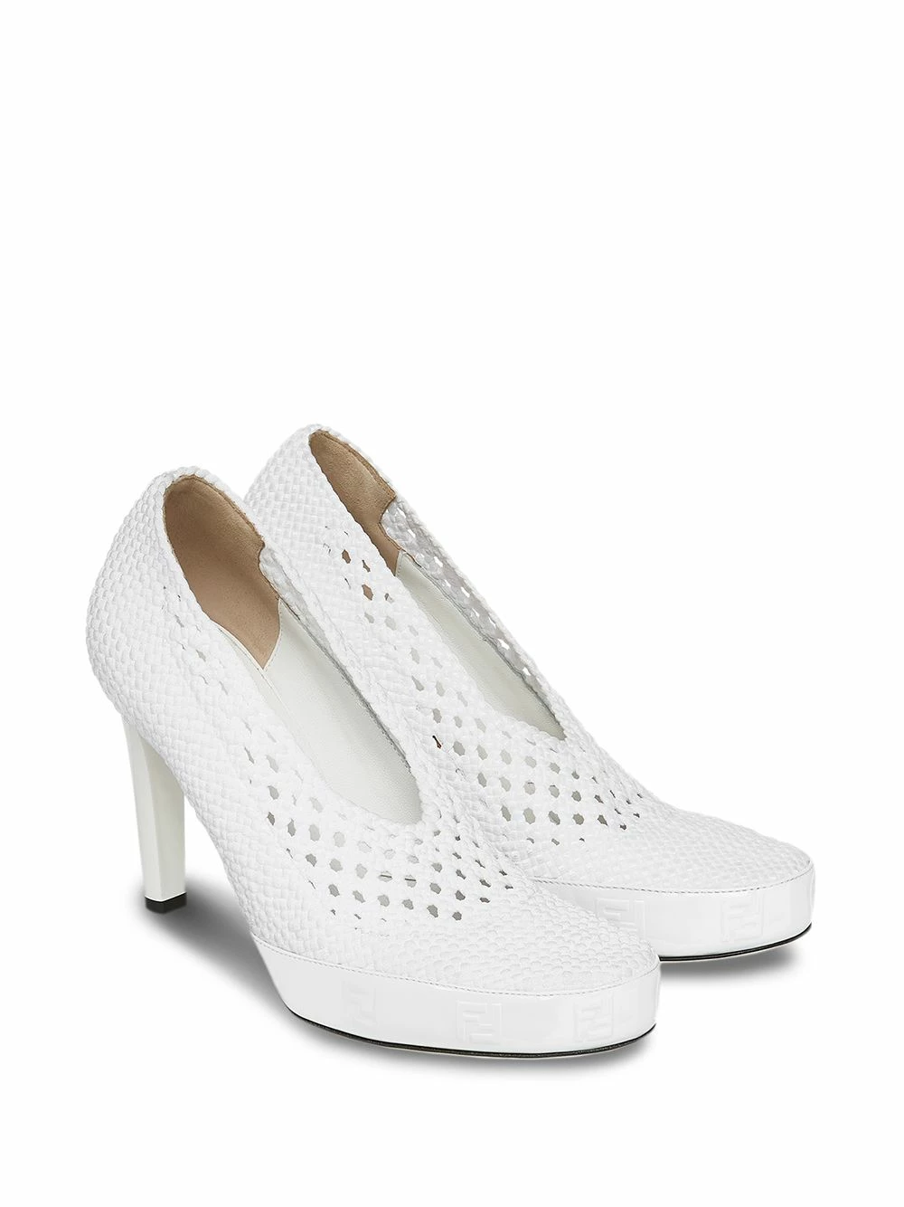 Best reviews of π Fendi Fishnet perforated slip on pumps of women π₯ 6 Fendi fishnet perforated slip-on pumps