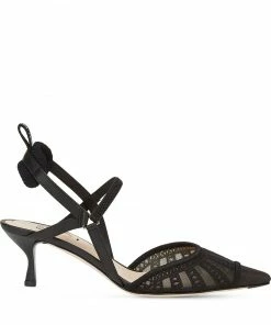 Fendi mesh-panel pumps